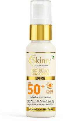 SKINRY Sunscreen - SPF 50 PA++ Sunscreen Lotion SPF 50+ | Broad Spectrum UVA/UVB Protection | Light Non-Greasy