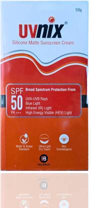 UVnix Sunscreen - SPF 50 PA+++ Silicon Matte Sunscreen Cream