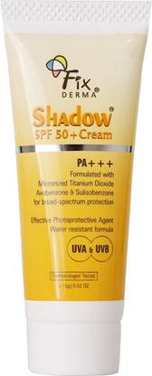 Fixderma Sunscreen - SPF 50 PA+++ Shadow Sunscreen SPF 50+ Cream, for Dry Skin UVA UVB Protection
