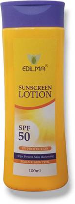 EDILMA Sunscreen - SPF 50 PA+ SUNSCREEN LOTION 50 SPF UV PROTECTION