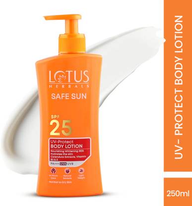 LOTUS HERBALS Sunscreen - SPF 25 PA+++ Safe Sun UV-Protect Body Lotion