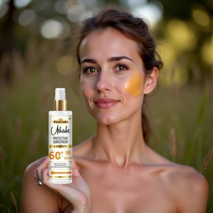 Utkrisht Sunscreen - SPF 60+ PA+++ Khadi Herbal SPF 60 Lotion for Skin Shield and Hydration