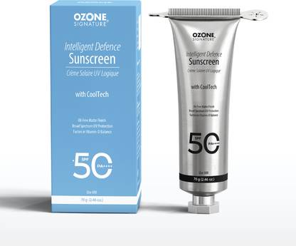 Ozone Signature Sunscreen - SPF 50 PA++++ Intelligent Defence Sunscreen | With CoolTech™ Formula | Oily & Acne-Prone Skin