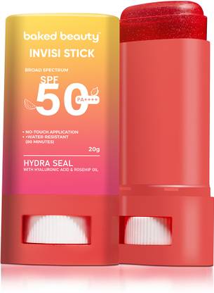 BAKED BEAUTY Sunscreen - SPF 50 PA++++ INVISI STICK – Broad Spectrum Sunscreen Stick