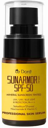Le Dore Sunscreen - SPF 50 PA+++ Sunarmor Tinted Mineral Sunscreen Serum With Vit C & Niacinamide