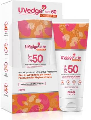 Aurelderma Sunscreen - SPF 50+ PA+++ UVedge Sunscreen Gel SPF 50