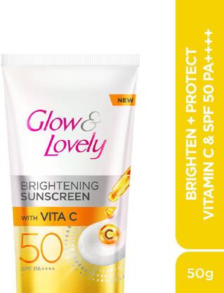Glow & Lovely Sunscreen - SPF 50 Brightening Sunscreen SPF 50, 50g