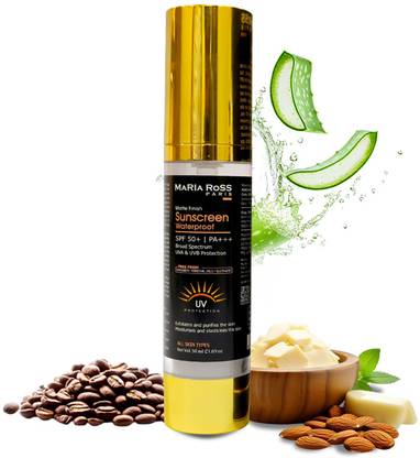 Maria Ross Sunscreen - SPF 50 PA+++ Matte finish 50 SPF PA+++ Sunscreen For Broad Spectrum, UVA, UVB protection