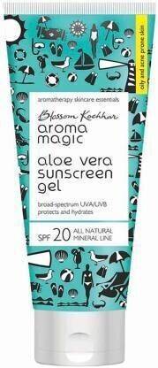 Aroma Magic Sunscreen - SPF 20 PA+ Aloe Vera Gel |Hydrates & Protects from UVA/UVB|Oily & Acne Prone Skin