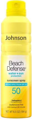 JOHNSON'S Sunscreen - SPF 50 Beach Defense Sunscreen Spray SPF 50