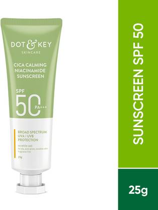 Dot & Key Sunscreen - SPF 50 PA+++ CICA Niacinamide Face Sunscreen SPF 50 PA+++ UV Protection, Oily Acne Prone Skin