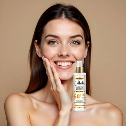 Utkrisht Sunscreen - SPF 60+ PA+++ Khadi SPF 60 Herbal Lotion for Smooth Skin Look