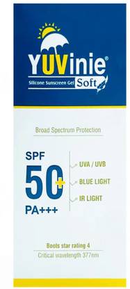 talent india Sunscreen - SPF 50 PA+++ Yuvinie Soft Silicone Sunscreen Gel