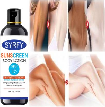 SYRFY Sunscreen - SPF 50 Sunscreen for Oily skin, Paraben free - - SPF 15 PA+++ - SPF 15 PA+++ (100 ml)