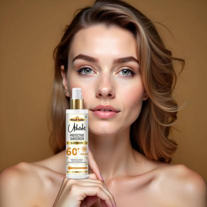 Utkrisht Sunscreen - SPF 60+ PA+++ Khadi Sunscreen Lotion SPF 60 for Brighter Looking Skin