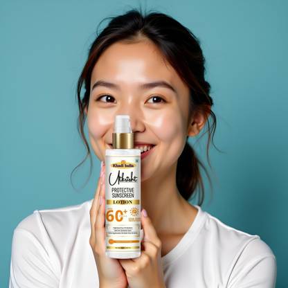Utkrisht Sunscreen - SPF 60+ PA+++ Khadi Herbal SPF 60 Lotion with Quick Absorption for Soft Skin
