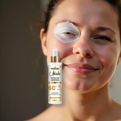 Utkrisht Sunscreen - SPF 60+ PA+++ Khadi SPF 60 Lotion for Summer Skin Moisture and Glow
