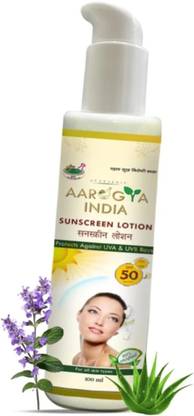 THORN25-OIL Sunscreen - SPF 50 PA++ Aarogya India Sunscreen Body Lotion Men & Women (100 ml)