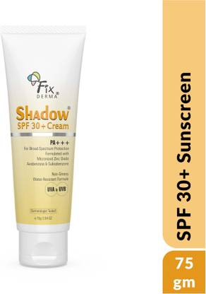 Fixderma Sunscreen - SPF 30 PA+++ Shadow Sunscreen SPF 30+ Cream for Dry Skin, Sunscreen for UVA & UVB Protection