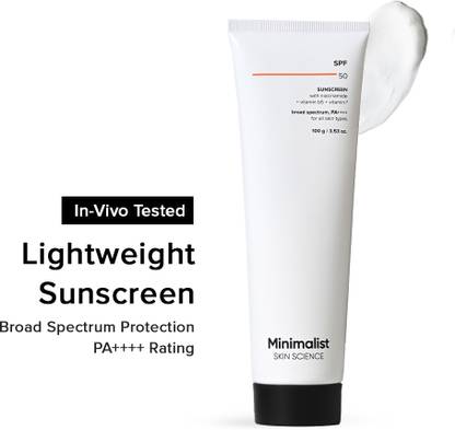 Minimalist Sunscreen - SPF 50 PA++++ Lightweight with Niacinamide & Multi-Vitamins | No WhiteCast |Broad Spectrum
