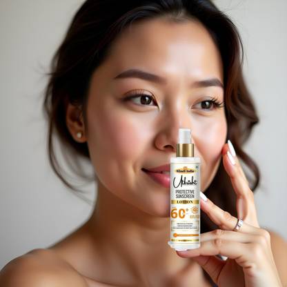 Utkrisht Sunscreen - SPF 60+ PA+++ Khadi Herbal SPF 60 Lotion for Calm and Clear Skin