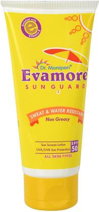 Evamore Sunscreen - SPF 50 Sun Gard SPF 50 Lotion For All Skin Type, White, 100 Ml