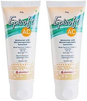 Episoft Sunscreen - SPF 30 PA+++ AC Moisturizer with Sunscreen, SPF 30+ | For Men and Women, 75 gms