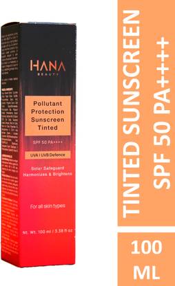 Hana Beauty Sunscreen - SPF 50 PA++++ Pollutant Protection Sunscreen Tinted SPF 50 PA++++