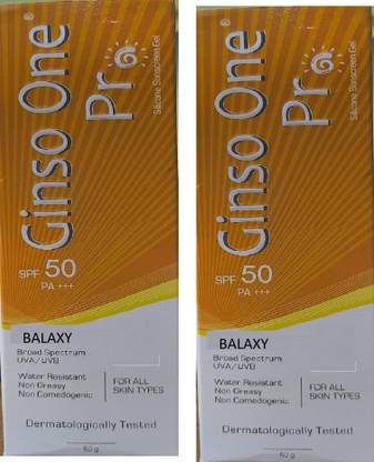 BALAXY Sunscreen - SPF 50 PA+++ GINSO ONE PRO SUNSCREEN GEL PACK2