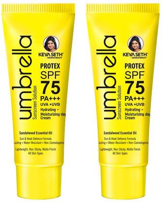 KEYA SETH AROMATHERAPY Sunscreen - SPF 75 PA+++ Umbrella Sunscreen Solution SPF 75 with PA+++ Long Lasting UV & Heat Protection