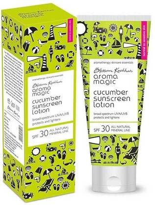 Aroma Magic Sunscreen - SPF 30 PA++ Cucumber Lotion|Brightens & Protect |For Normal to Sensitive skin