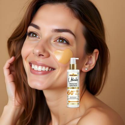 Utkrisht Sunscreen - SPF 60+ PA+++ Khadi Sunscreen Lotion SPF 60 for Face Hydration and Sun Safety