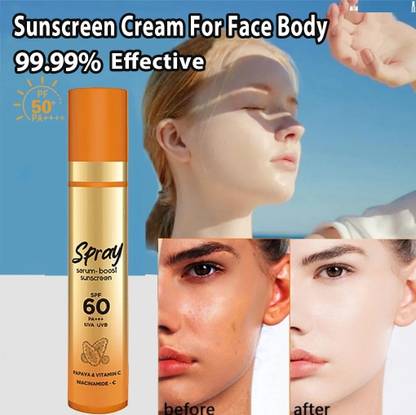 AEPRUY Sunscreen - SPF 60 PA+++ Sunscreen-SPF 50 PA+++ Advanced Pro Formula Papaya Sunscreen No White Cast