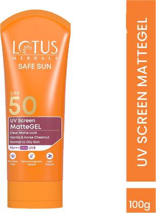 LOTUS HERBALS Sunscreen - SPF 50 PA+++ Safe Sun UV Screen Matte GEL.