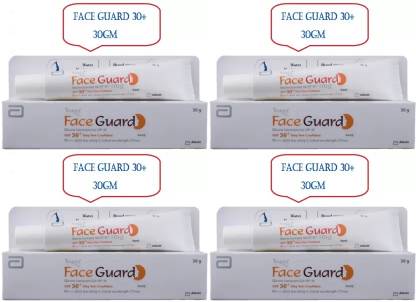 Tvaksh Sunscreen - SPF 30 + 30 PA+++ FACE GUARD SILICONE SUNSCREEN. - SPF 30+ PA+++ (30 g) x pack of 4