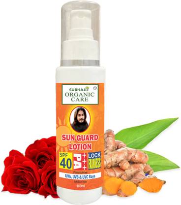 SUBHAJIT ORGANIC CARE Sunscreen - SPF SPF 40 PA+++ Sun Guard Lotion SPF 40 PA+++ Protects From UVA, UVB & UVC Rays