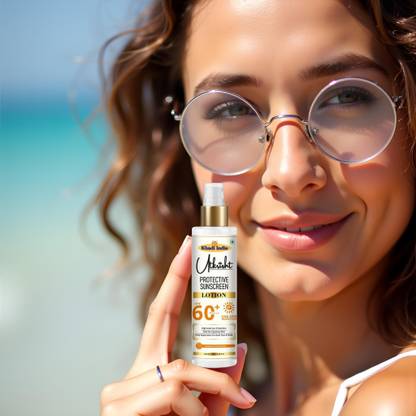 Utkrisht Sunscreen - SPF 60+ PA+++ Khadi Herbal SPF 60 Lotion with Fast Absorbing UV Protection