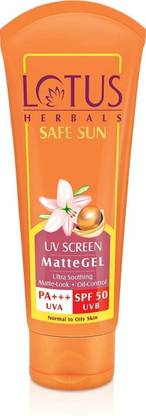 LOTUS HERBALS Sunscreen - SPF 50 PA+++ Safe Sun Invisible Matte Gel Sunscreen SPF 50 PA+++ , For Men & Women