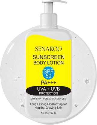 SENAROO Sunscreen - SPF 50 PA+++ Skin Lighten Brightening Whitening Sun screen Lotion On Body Lotion Cream