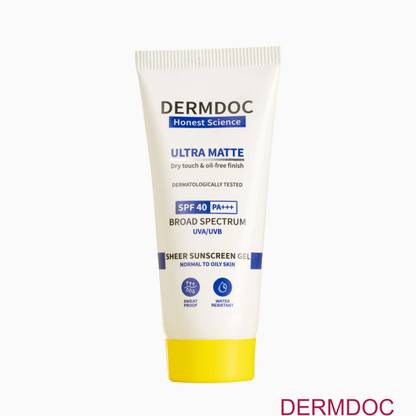 DermDoc Sunscreen - SPF 40 PA+++ Matte Sheer SPF 40 – Daily Sunscreen for All Skin Types