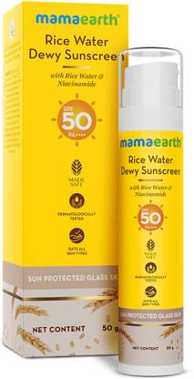 Mamaearth Rice Water Dewy Sunscreen with Rice Water 