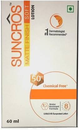 Suncros Sunscreen - SPF 50 PA+++ MATTE FINISH SOFT LOTION