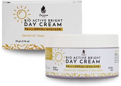 Daimaa Organics Sunscreen - SPF 25+ PA+++ Bio Active Bright Day Cream with SPF 25+, UVA/UVB , Protection PA+++