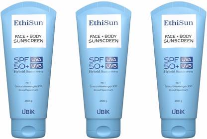 ETHISUN Sunscreen - SPF 50 PA+ Pack of 3
