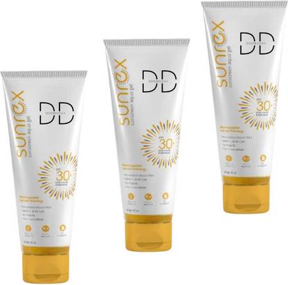 DOOMSDAY Sunscreen - SPF 30 PA++ SUNREX SUNSCREEN GEL FOR PTOTECT SKIN FOR SUN UVA/UVB RAYS PACK OF (100ML X 3)