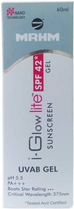 MRHM Sunscreen - SPF 50 PA+++ IGlowLiteSunscreenSPF42GEL