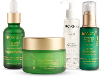 COSKEY Sunscreen - SPF 50 PA++++ Daily Skincare Routine For Repair, Protect & Glow Combo