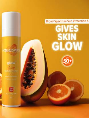 Aqualogica Sunscreen - SPF 50 PA++++ Glow+ Dewy Sunscreen with SPF 50 for UVA/B & Blue Light Protection