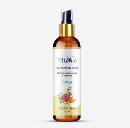 Avira Essential Sunscreen - SPF 50 PA++ Sunscreen Mist -SPF 50 PA+++ | UVA & UVB Protection- SLS & Paraben Free