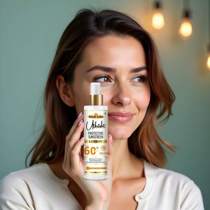 Utkrisht Sunscreen - SPF 60+ PA+++ Khadi Herbal SPF 60 Lotion for Natural Daily Sun Defense